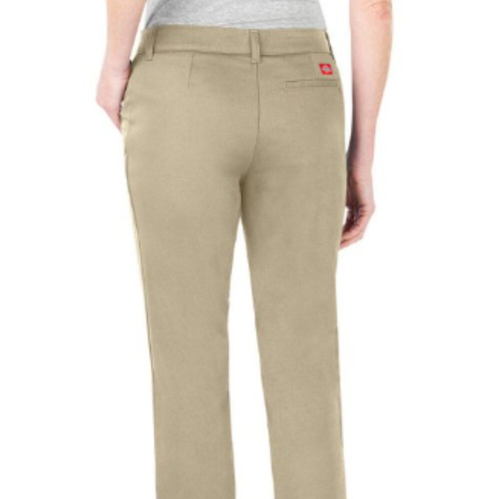 Dickies Women's Tan Straight-Leg Work Pants
